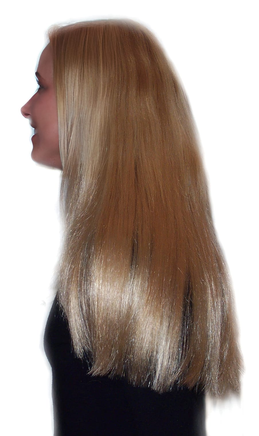 After Picture - Shoulder Length to Long Strawberry Blonde